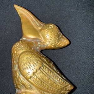 Vintage Brass bird pilican Figurine solid brass 4”